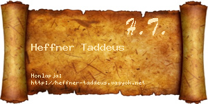 Heffner Taddeus névjegykártya